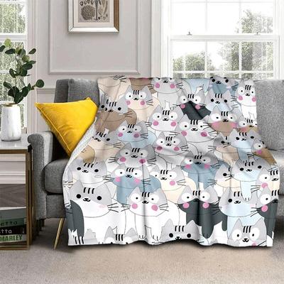 Cartoon dieren Zacht Pluche Bed Werpen Cartoon Picknick Dunne Dekens Modern Flanel Dekbedovertrek Bedrukt Dekbed Cadeau