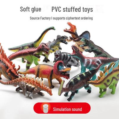 Großes Simulations-Dinosaurier-Spielzeugset aus weichem Kunststoff mit Sound für Jungen. Enthält Tyrannosaurus Rex und Triceratops.