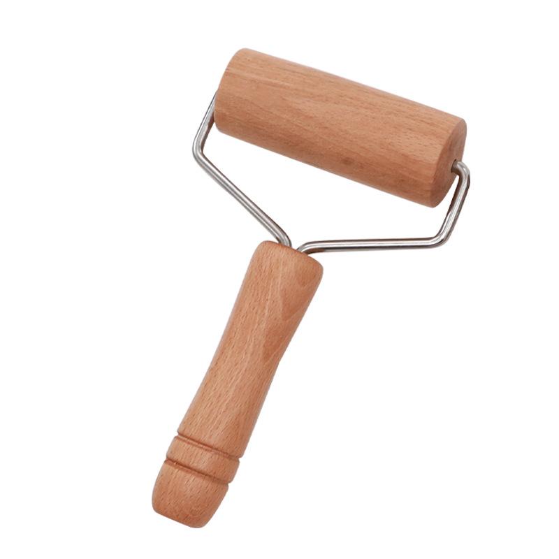 Non-Slip Solid Wood Double-Headed Rolling Pin for Baking, Pizza, and Crepes