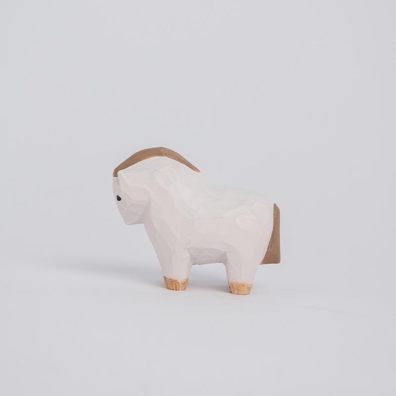

Креативное ручное резное маленькое лошадка Деревянное украшение Чистая резьба по дереву Белая лошадь Настольное украшение Животное из массива дерева Ремесло