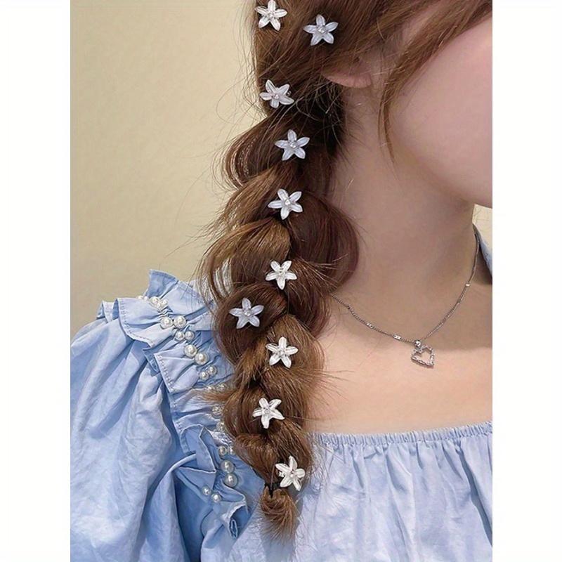 

10pcs Adorable Flower Hair Clips, Decor For Women Pink