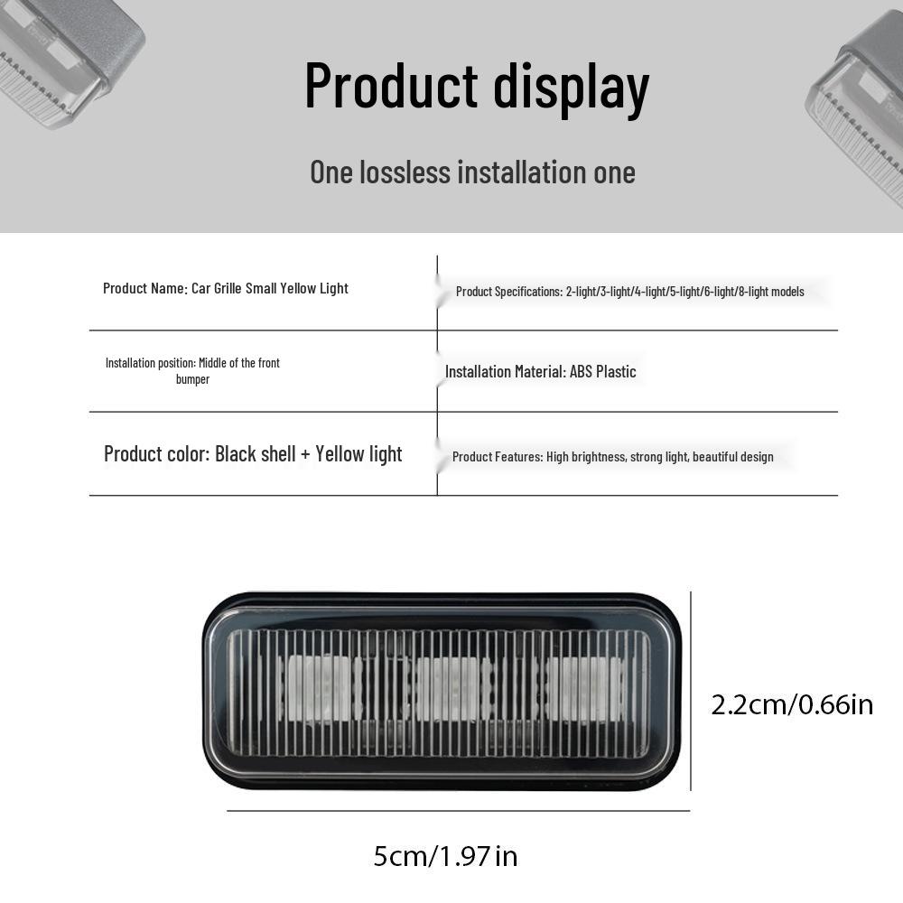 Universal SUV Off-road LED Grille Yellow & Seven-Color Strobe Driving Daytime Running Light