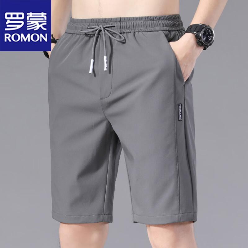 ROMON Men s Ice Silk Quick-Dry Casual Beach Shorts 33