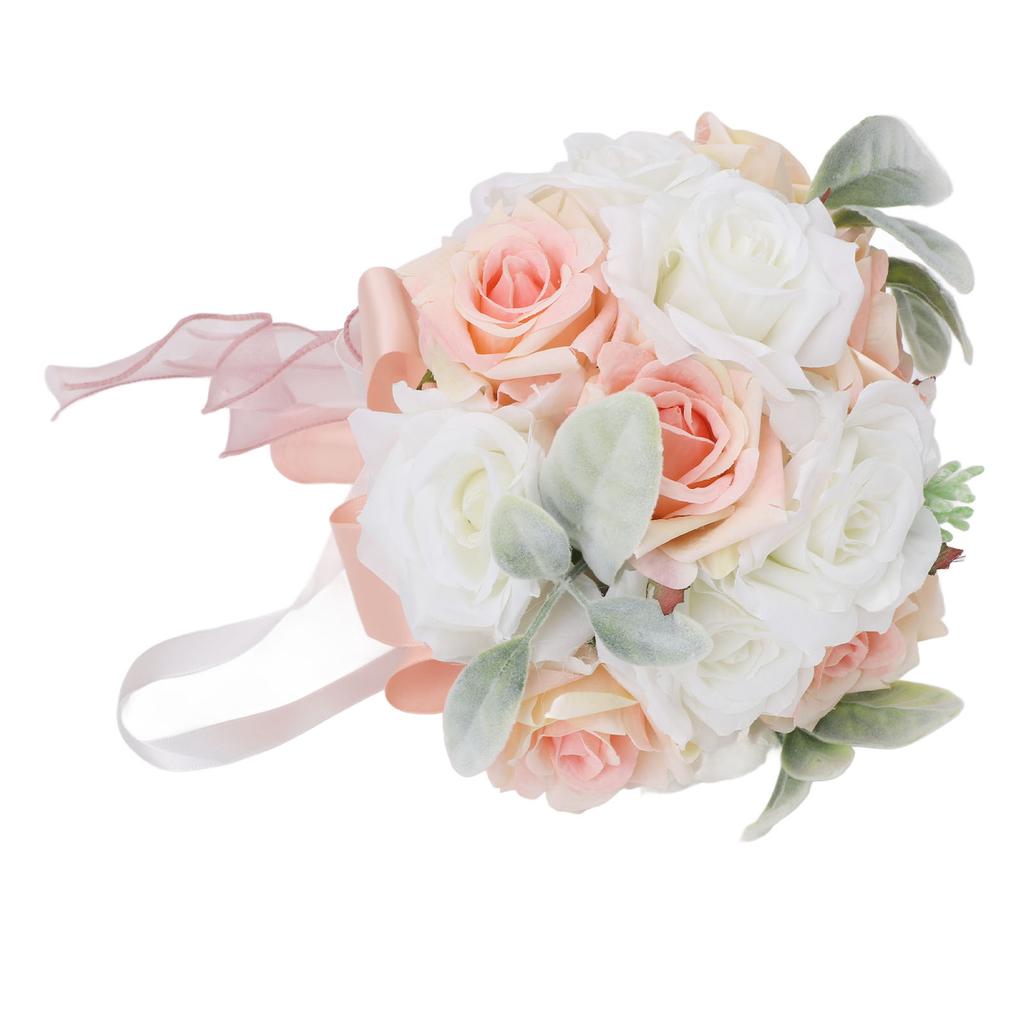Hochzeitssträuße für Braut Weiches Band Brautjungfer Braut hält Blumen Künstliche Rose für