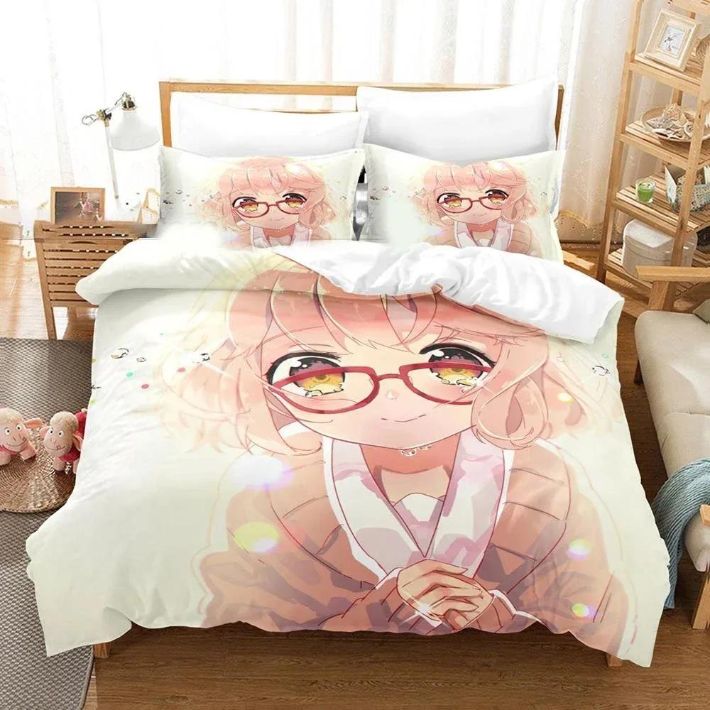 Anime Beyond The Boundary Mirai Kuriyama Bettwäsche Kollektion Jungen Mädchen Twin Queen Size Bettbezug Bett Kinder Erwachsener Heimtextilien
