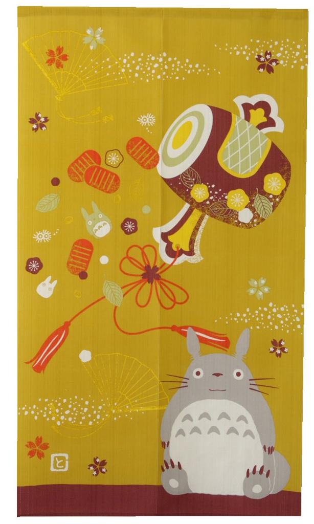 Ghibli Noren Můj soused Totoro Maneki 85 x 150cm Studio Ghibli Noren Noren "Šťastné Kozuchi" [IT-DM] Velikost Cca. (#9842196)