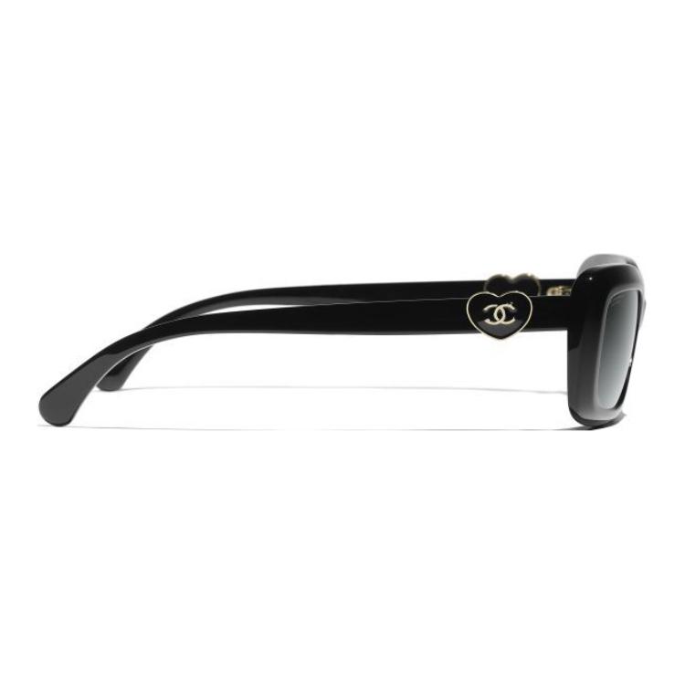 Chanel Logo Rectangular Sunglasses Unisex Sunglasses Black A71590X02016S2218