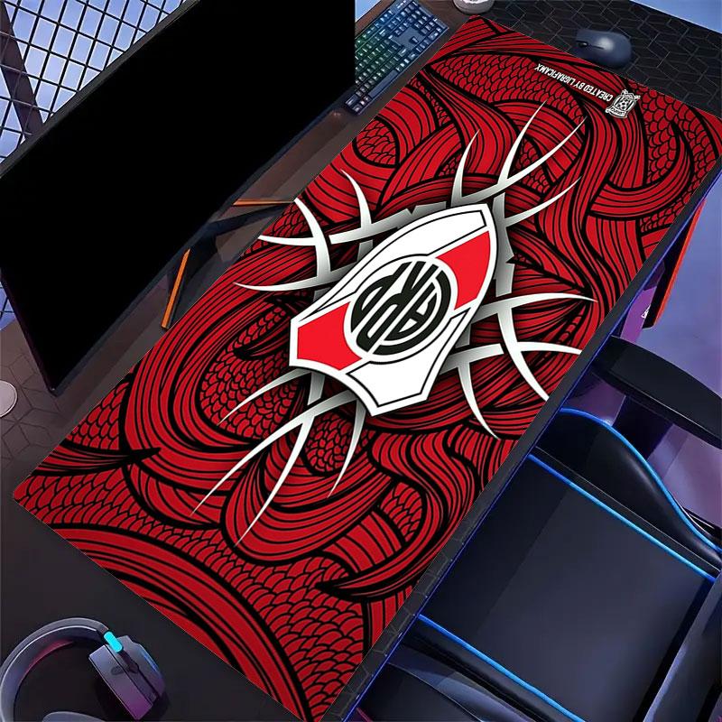 River Plate Mouse Pad, Large Gaming Desk Mat, Non-slip XXL Mousepad for Laptop & Tablet, Mini PC Playmat with Stitched Edges