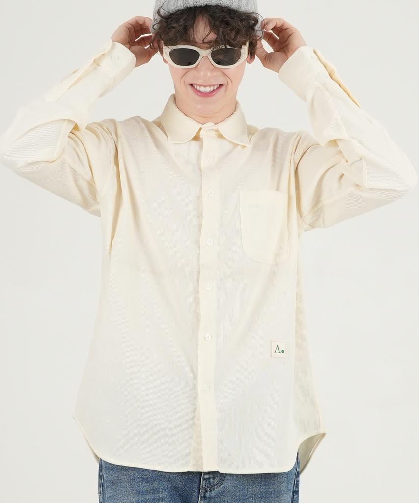 THE-ABON Foret Corduroy Oversized Shirt Black