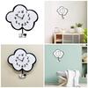 Mute Wall Hanging Clock with Quiet Movement and Swing Sheep Pendulum Cartoon Cloud Shape for Children Bedroom Decors