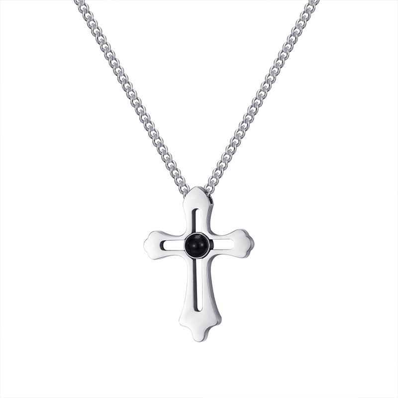 100 Languages 'I Love You' Cross Projection Necklace - Customizable Color Picture Pendant, Popular In Europe and America