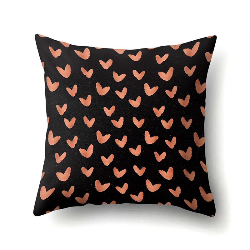 Polyester Pillow Case Automobile Decoration Home Printed Pillow Case Waist Cushion Cover Car Cushion Head Cushion Cover