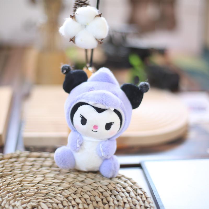 Sanrio Kuromi Plush Keychain With Ultra Soft Short Pile For Bags And Collectors