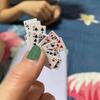Mini Spielkarten Poker Spaßkarten Student Stressabbau Brettspiele Kleines Spielzeug Lässig Fingerspitzen-Poker Spielen Leicht zu Tragen