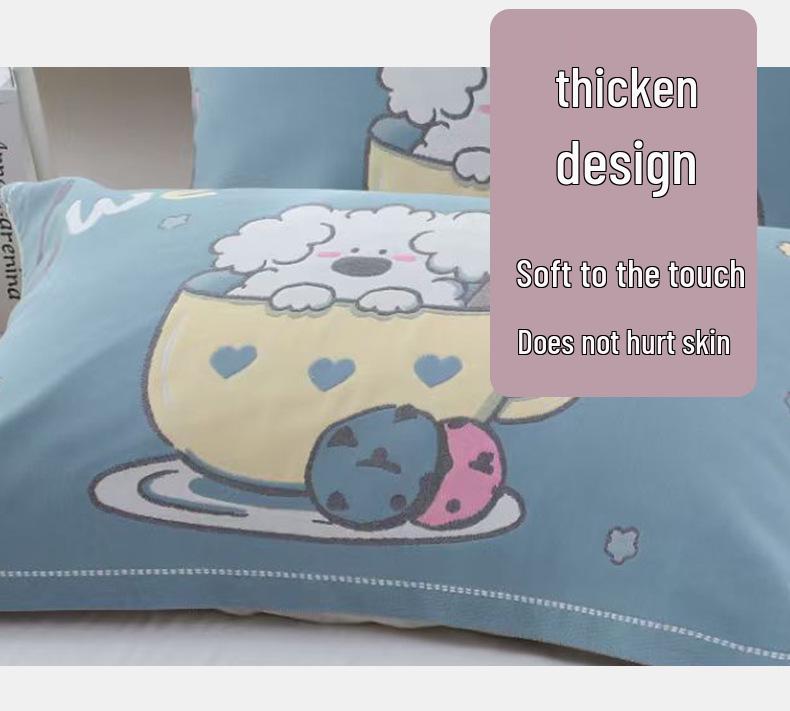 Eight-Layer Gauze Cotton Pillowcase Pair, Soft, Thick, All-Season Comfort for Home Use