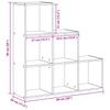 Room Divider Bookshelf Black Oak Effect 99 x 29 x 99 cm