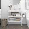 Vidaxl Frame with Built-in Sink, White, Iron