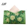 Dining Room Napkin Box Leather Tissue Cover Foldable Desktop Organizer Oil Painting Style Holder Case Modern Home Decor Facial Paper Organizer