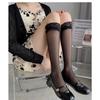 Japanese JK White Lace Pure Calf Stockings Lolita Spring and Summer Thin Transparent Tube Socks