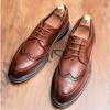 2022Newest High Quality Men Oxfords Shoes Male Formal Leather Shoes Men Brogues Shoes  Bullock Business Wedding Dress Shoes 85 Ch65