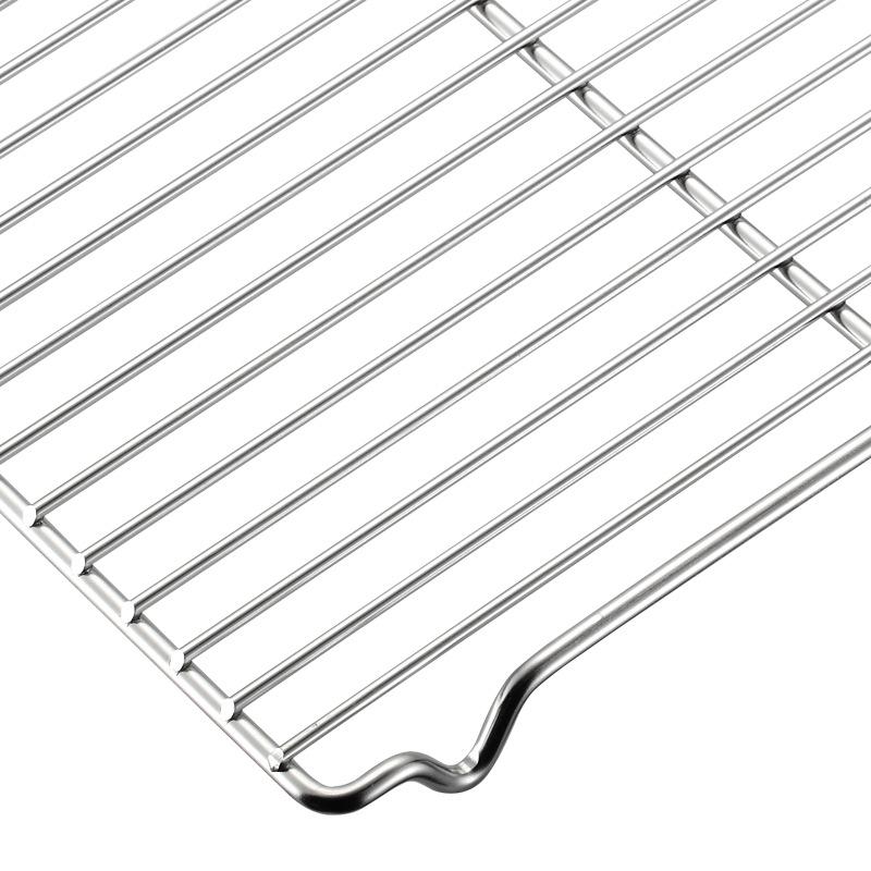 CAMPINGMOON BBQ Grill, Food-Grade 304 Stainless Steel BBQ Rack, Single-Line BBQ Grill Plate, Meat Grilling Rack, BBQ Grill Net