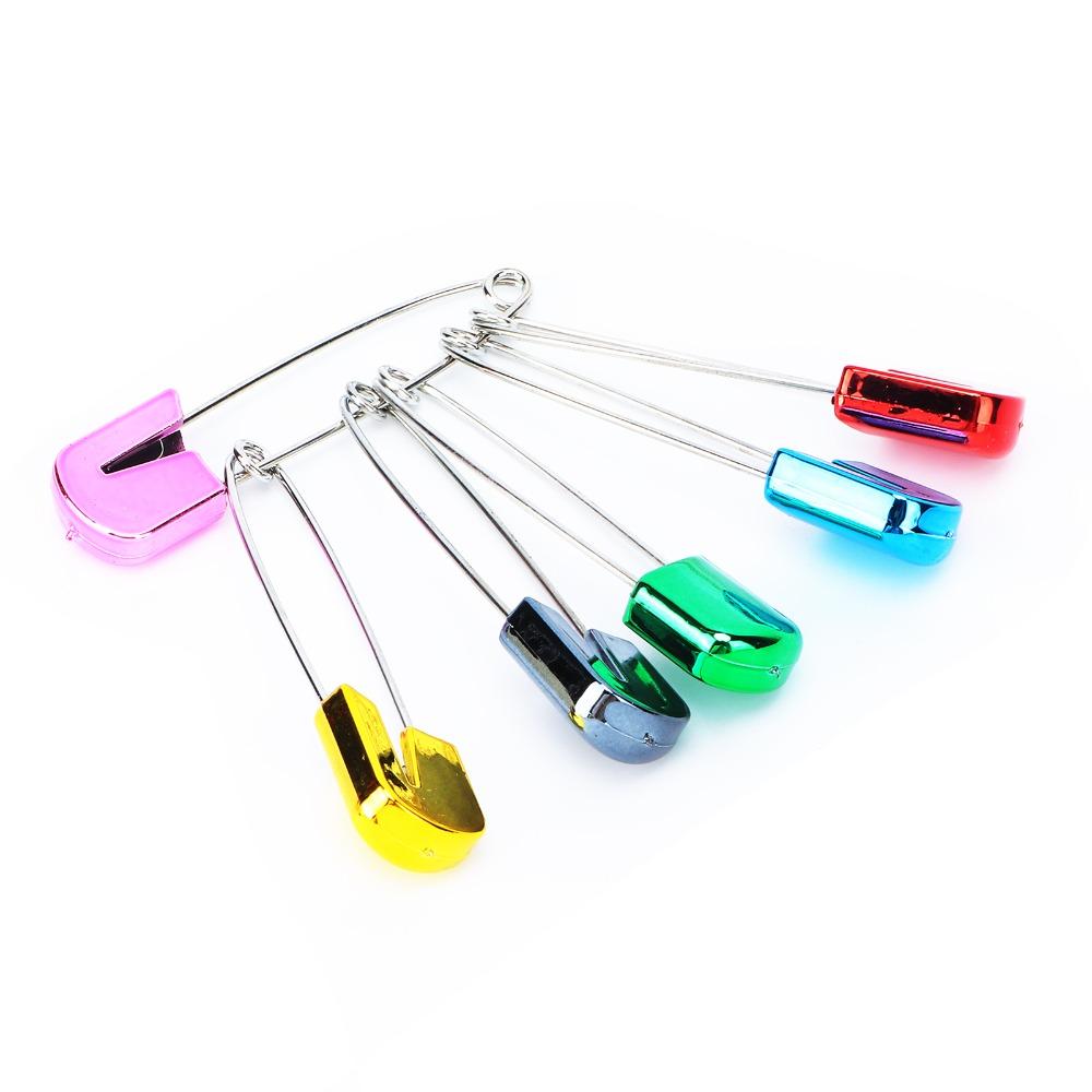 100pcs Assorted Color Safety Pins Stainless Steel Cloth Diaper Pins Diaper Pins  For Tag Fastening