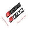 3D ABS Chrom Schwarz Logo SQ3 SQ5 SQ7 Emblem Auto Kühlergrill Abzeichen Zubehör Audi SQ