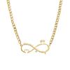 Atoztide Customize Name 8 Shape Necklace for Women Personalized Letter Summer Stainless Steel Choker Chain Jewelry Friend Gift