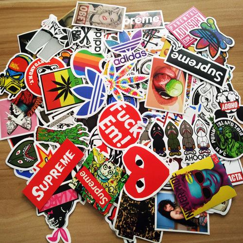 100 Pieces of Non-repeat Decorative Graffiti Stickers for Computer Car Motorcycle Skateboard Stickers