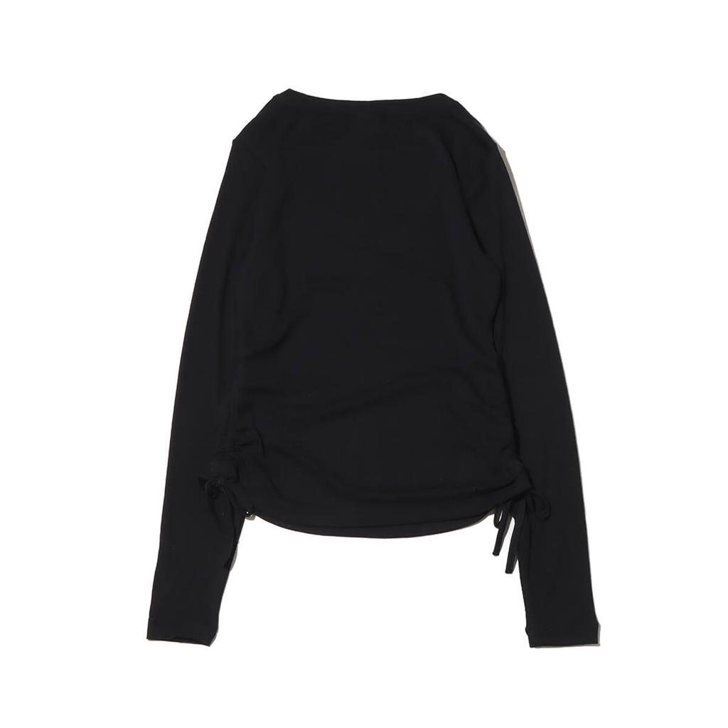 Nike Essential Rib Long Sleeve Crew Neck T-Shirt Women Tops Black FB8718-010-