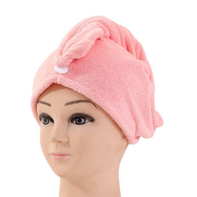 Women's Quick-Dry Single Layer Hair Drying Cap with Strong Water Absorption - Thickened Bath & Home Towel