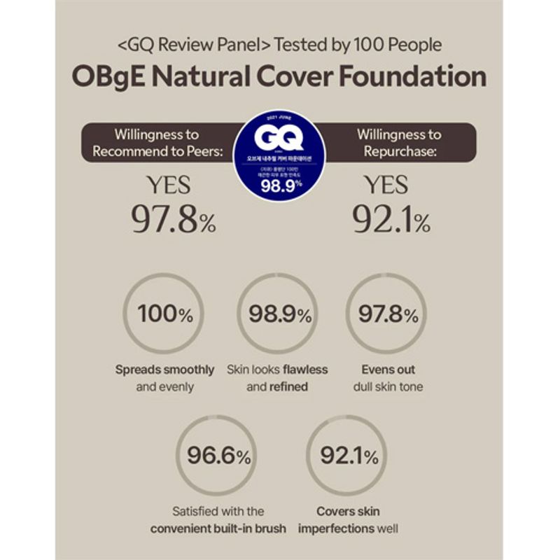 [OBgE] Natural Cover Foundation (3 Colors)