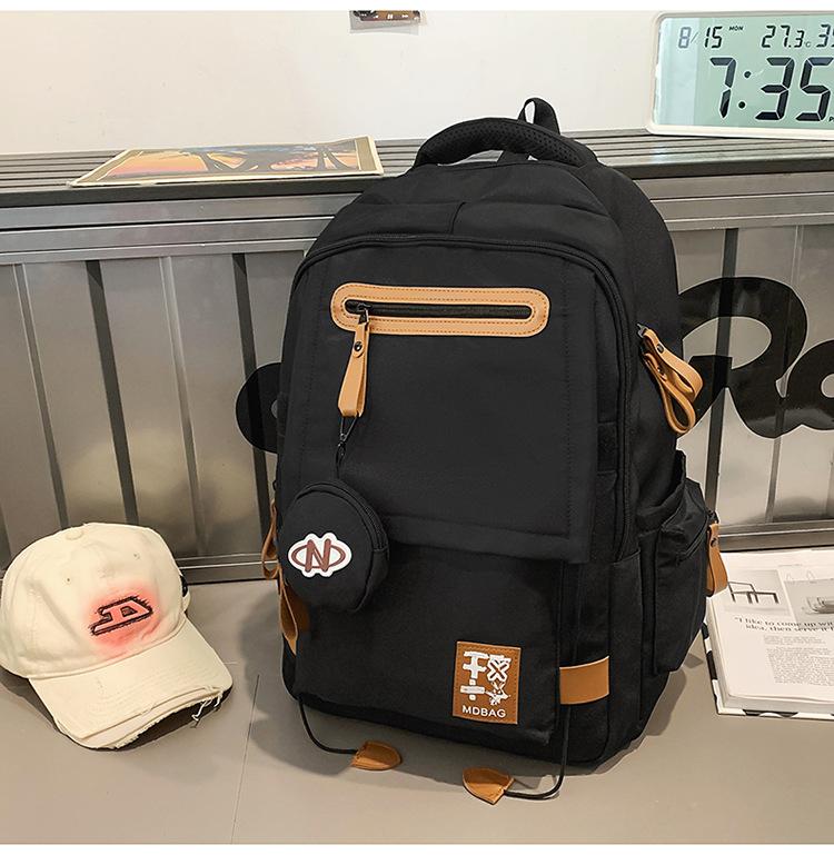 Школьный рюкзак, школьный рюкзак, мужской высококачественный корейский вариант, модный и крутой парный рюкзак