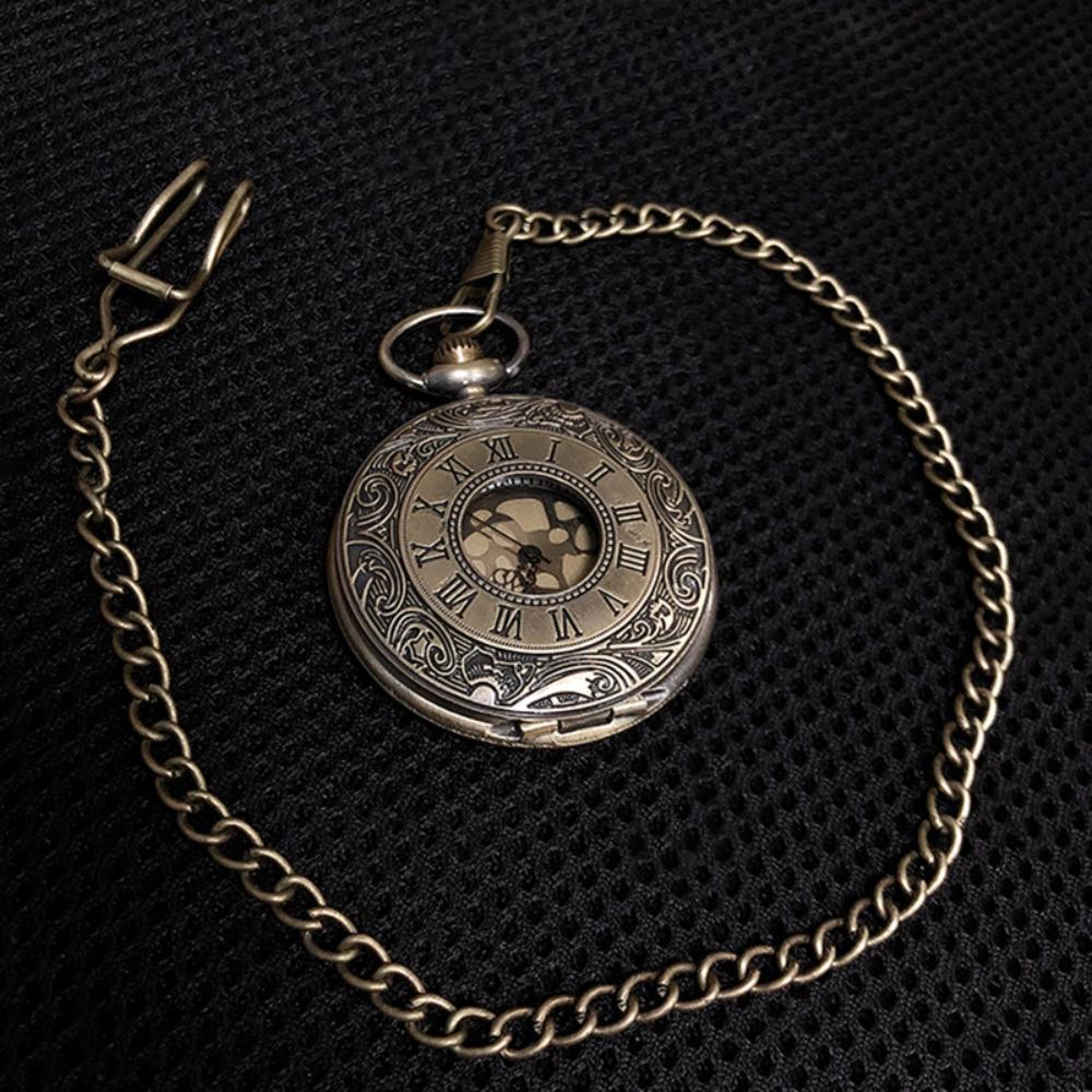 Pocket Watch Retro Style Flip Student Men's Mechanical Exquisite Test Hanging