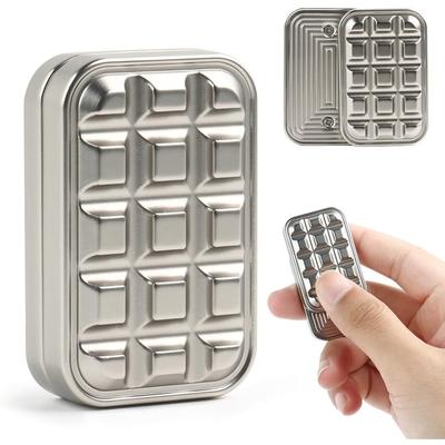 Metal Brick Fidget Slider, Magnetic Metal Fidget Toy EDC Fidget Toys, ADHD Anxiety Stress Relief Toys Haptic Sliders,Ideal Gifts