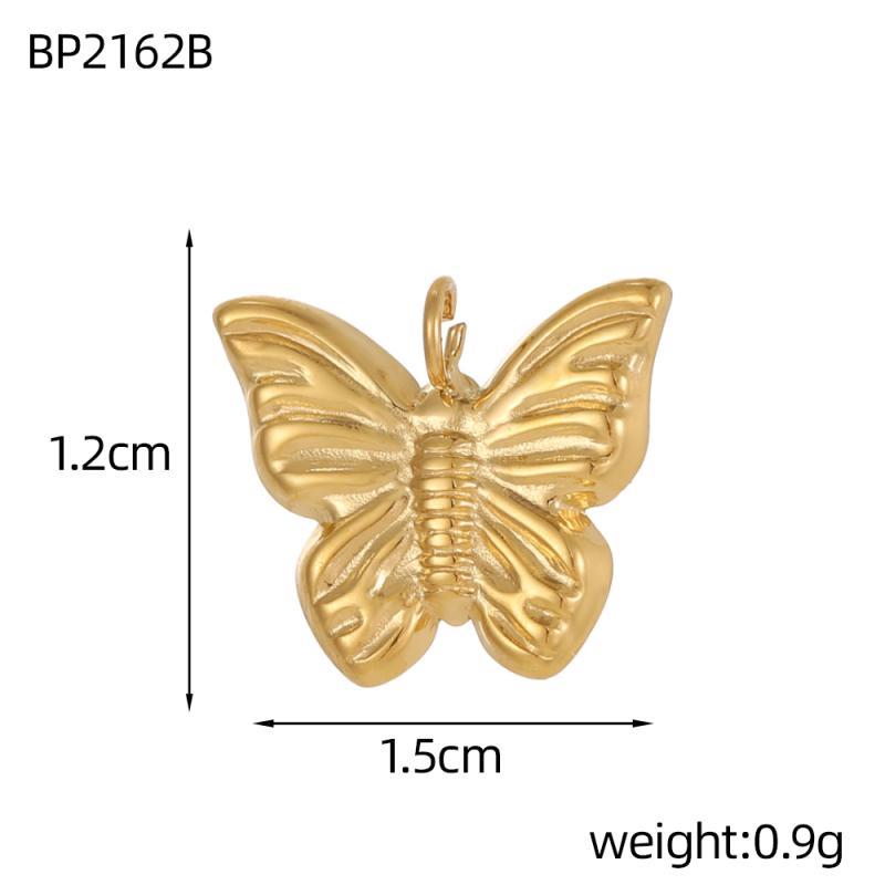 CARLIDANA Classic Stainless Steel Zircon White Shell Butterfly Charms Dragonfly Pendant for Children's Womens Jewelry Making