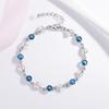 Forest Bohemian Ocean Heart Blue Crystal Love Bracelet For Women Simple Zircon Jewelry