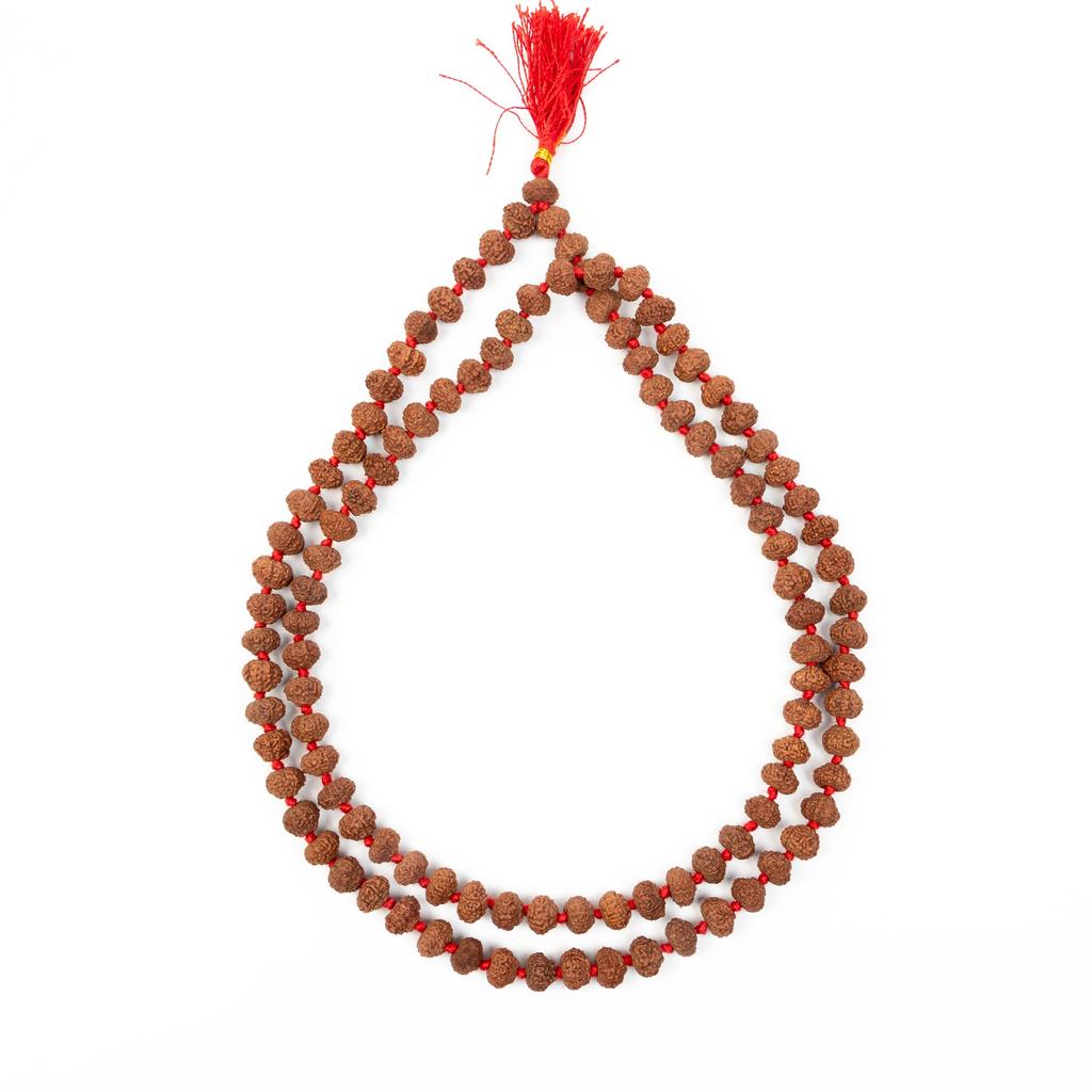 10 Mukhi Indonesian Rudraksha Mala 108+1 Beads |Spiritual Healing Necklace| Meditation Yoga Mala |Authentic Rudraksha Mala for Men & Women