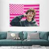 1 Stück Nelson Celebrity Amerikanische Flagge Rosa Wandteppich Lustige Wanddekoration für Studentenwohnheime und Schlafzimmer