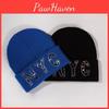 Rhinestone Letters Nyc Knit Hat For Unisex Autumn Winter Warm Cap Fashion Gift