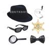Costumi da Agente Segreto per Cosplay Vestiti di Sicurezza Accessori Occhiali da Sole Distintivo Set di Auricolari