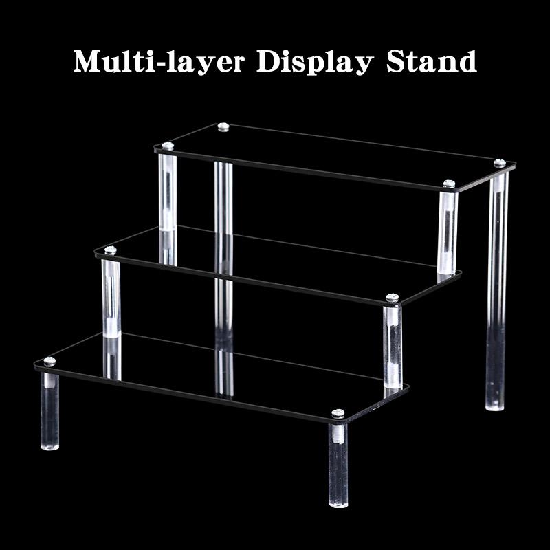 1-3 Tiers Acrylic Perfume Organizer Shelf  Ins Cosmetic Makeup Display Stand Cupcake Doll Desktop Shelves Storage Holder
