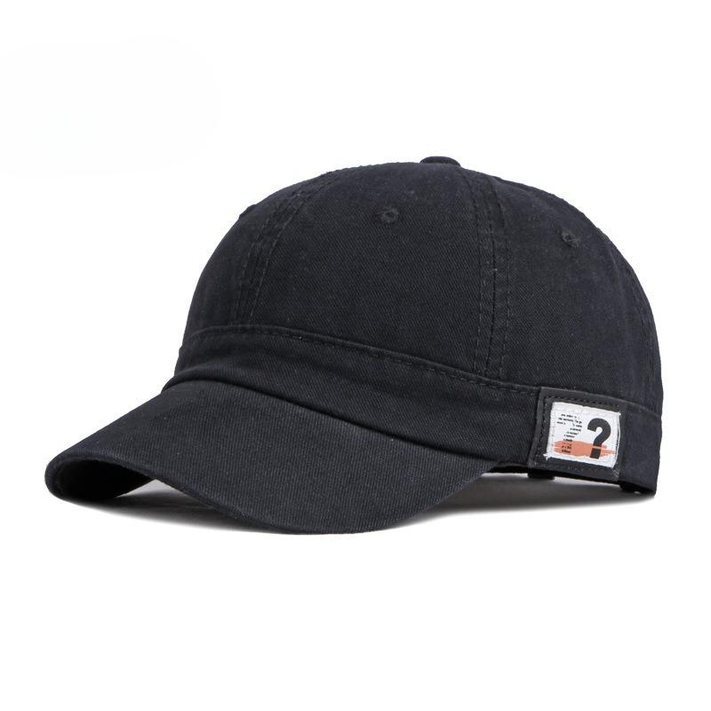 Korean Fashion Short Brim Baseball Cap for Men Women Unisex Casual Outdoor Sun Protection Peaked Cap Vintage Patch Dad Hat