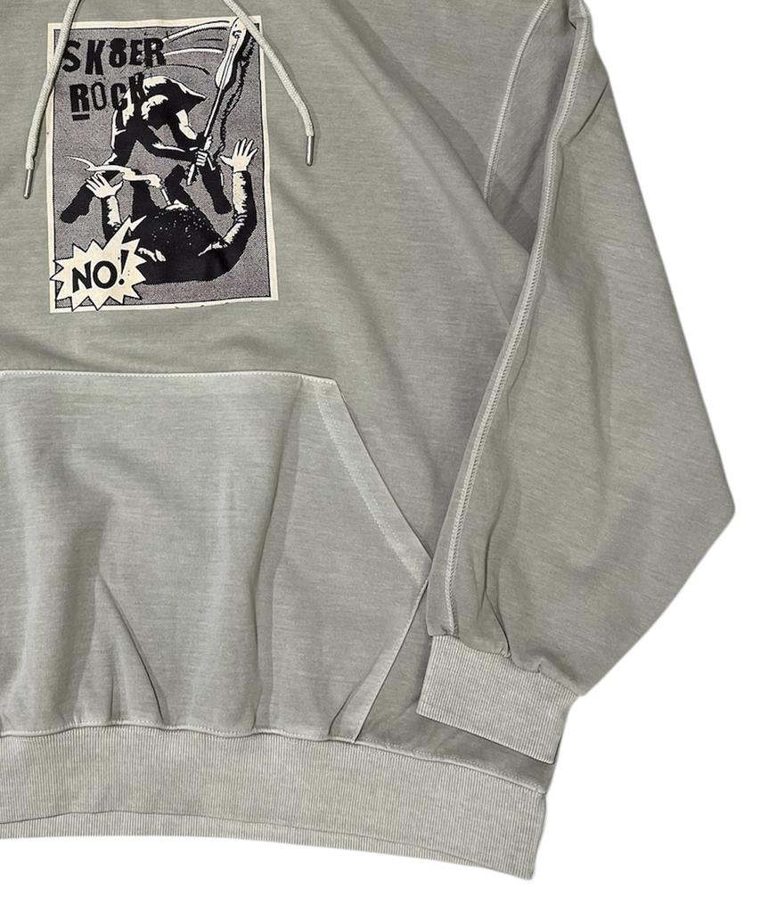 SK8ER ROCK No Control Pigment Sweat Hooded (Beige)