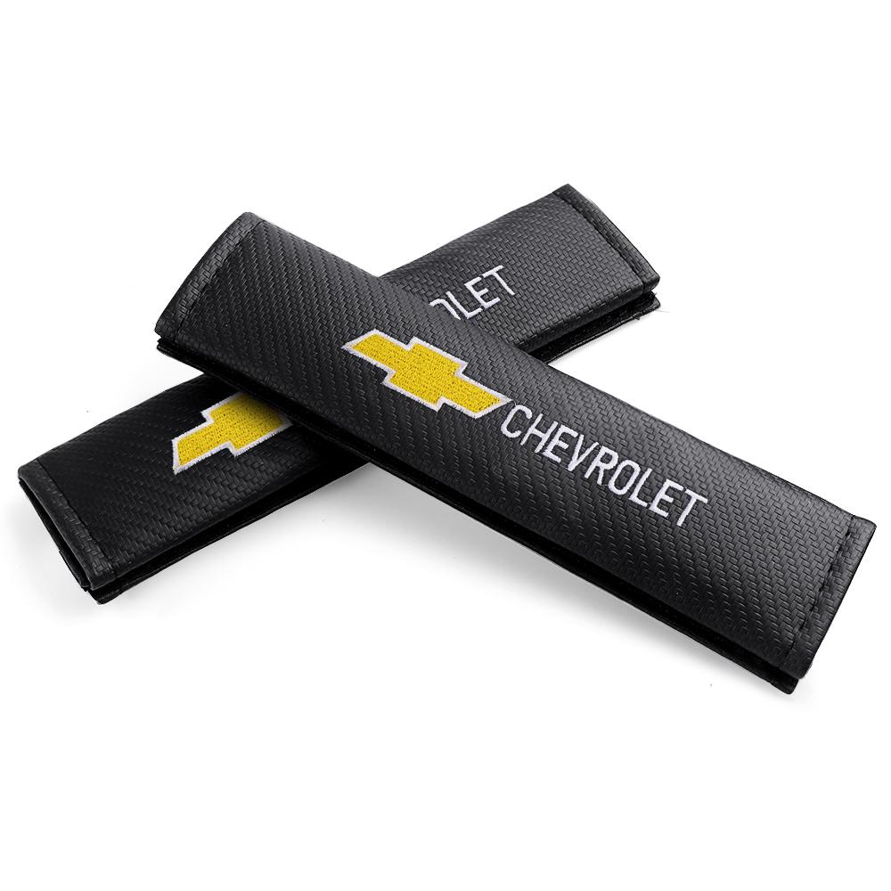 2 шт. Накладка на ремень безопасности автомобиля, Подушка на плечо, Подушка на ремень безопасности, Автоаксессуары с логотипом Chevrolet Lacetti Aveo Cobalt Cruze Malibu