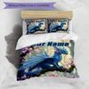 3PC Custom Name Blue Dragon Fantasy Art Bedding Set Duvet Cover Closure Includes 1 Duvet Cover & 2 Pillowcases for Bedroom