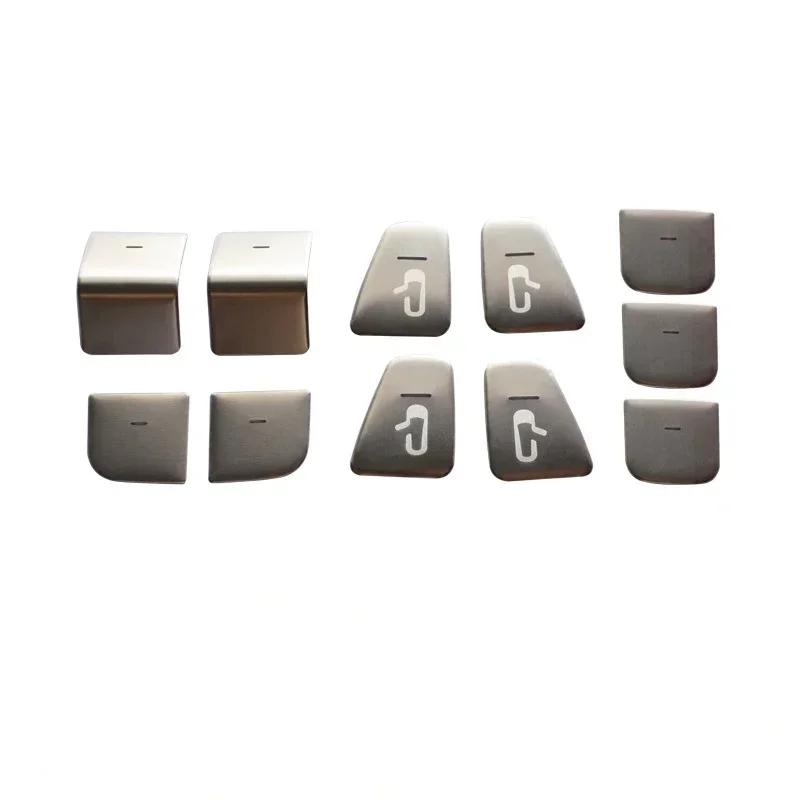 11PCS Aluminum Alloy Inner Door Window Switch Button Trim Cover For Tesla 17-23 Model 3  20-23 Model Y Switch Button Sticker