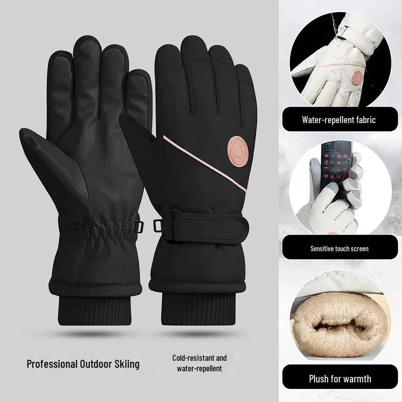 

Unisex Fleece-Lined Windproof Winter Ski & Riding Gloves M (Women s One Size)