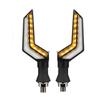 12V Motorcycle LED Turn Signal Lamp Dual-Color LED Flowing Turn Signal Light Motorbike Indicators Led ABS Airfoil Tail Flasher