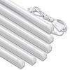 SD Light LED Fluorescent Light Bulb, 40W, T8, Integrated Fixture, 18W, Daylight White, 120cm, Bar Light, with Switch [Pack of 6]